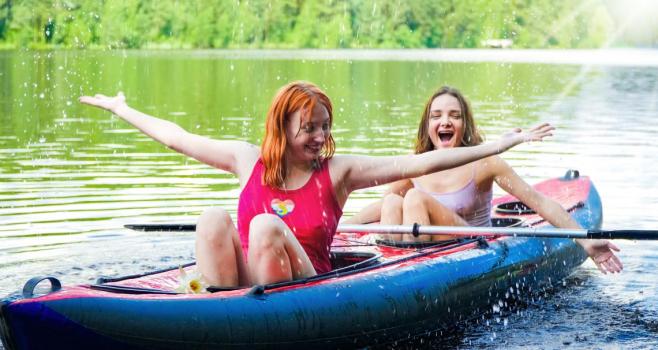 ClubSweethearts 2023 07 14 Olivia Trunk And Emma Korti Kayak ride with the girls