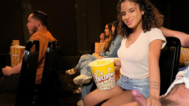LetsPostIt 2025 05 16 Isabella Jules Movie Theater Flashing