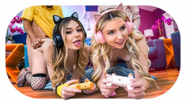 DaughterSwap 2026 04 02 Britt Blair And Della Cate No More Gaming: Bff’s Share Some Daddy Dick