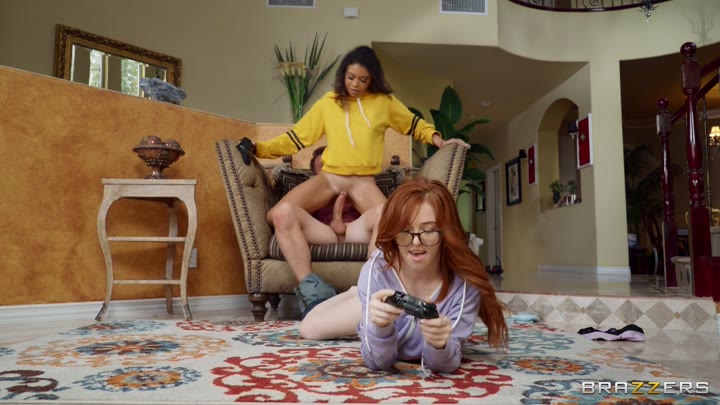 Brazzers – Gamer Girl Threesome Action