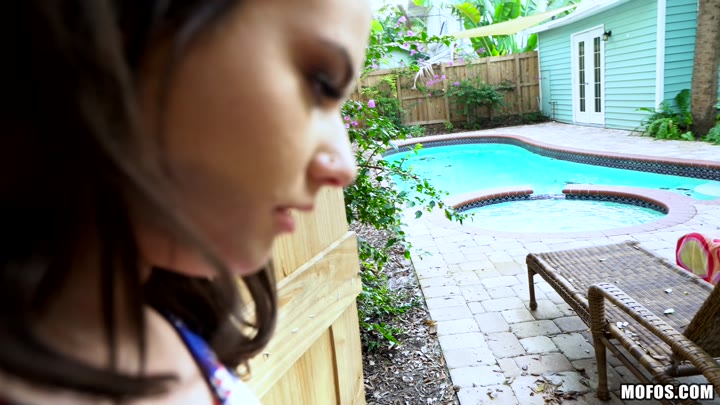 Mofos – Shy Brunette Flashes Pussy